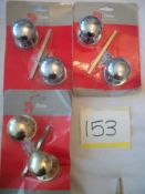 3 Pair x Mortice Knob Set