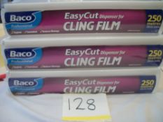 5 x Baco Cling Film 250 metres Dispenser ends are Damaged