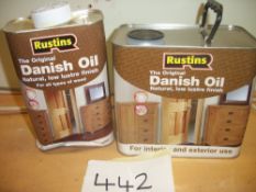 2 x Rustins Danish Oil 2.5ltr & 1ltr