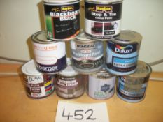 9 x 250ml Various Paint