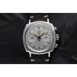 Excellent Condition Vintage Classic Heuer Camaro Ref. 7743 Silver Dial Valjoux 7730