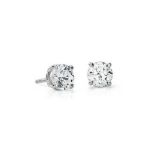 18ct White Gold Prong Set Diamond Earrings 1.00 Carats