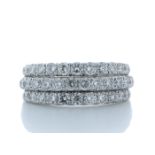 18ct White Gold Channel Set Semi Eternity Diamond Ring 1.61 Carats