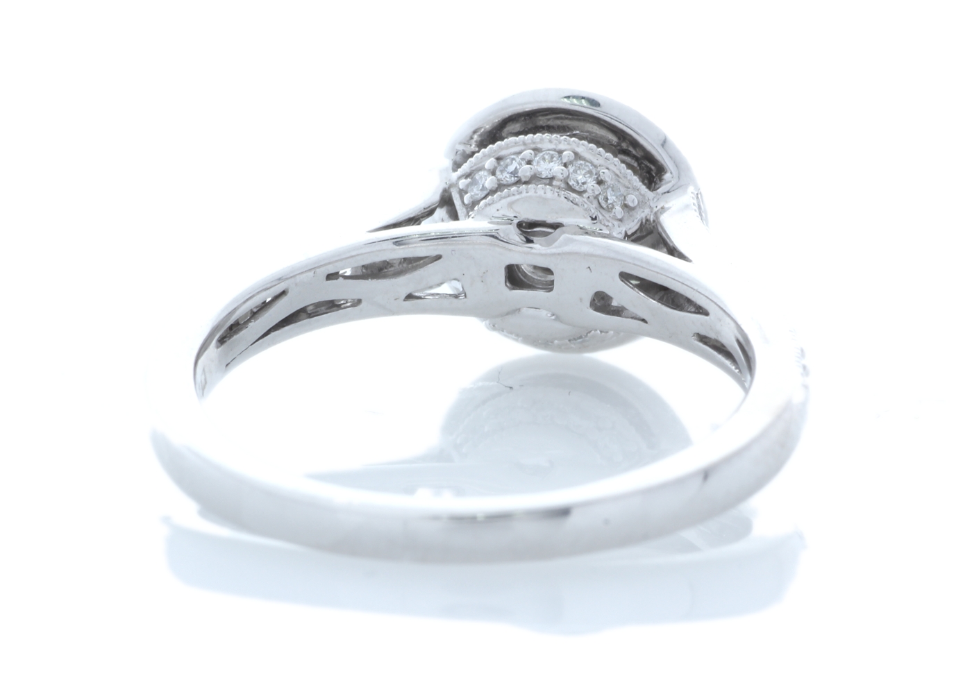 18ct White Gold Halo Set Ring 0.91 Carats - Image 3 of 5