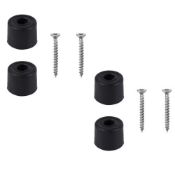 20X Black Door Stops With Screws