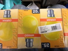 5X 25W Bc Yellow Osram Lamps