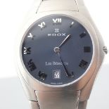 Edox / Date - Date World's Slimmest Calendar Movement - Unisex Steel Wrist Watch