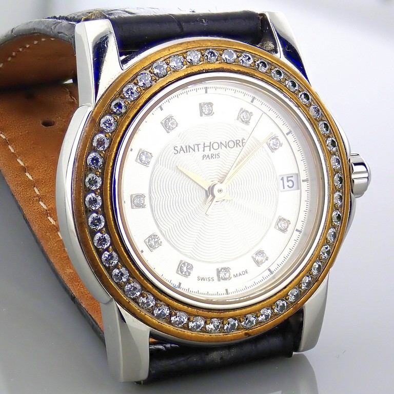 Saint Honore / Diamond - Lady's Gold/Steel Wrist Watch - Image 9 of 12