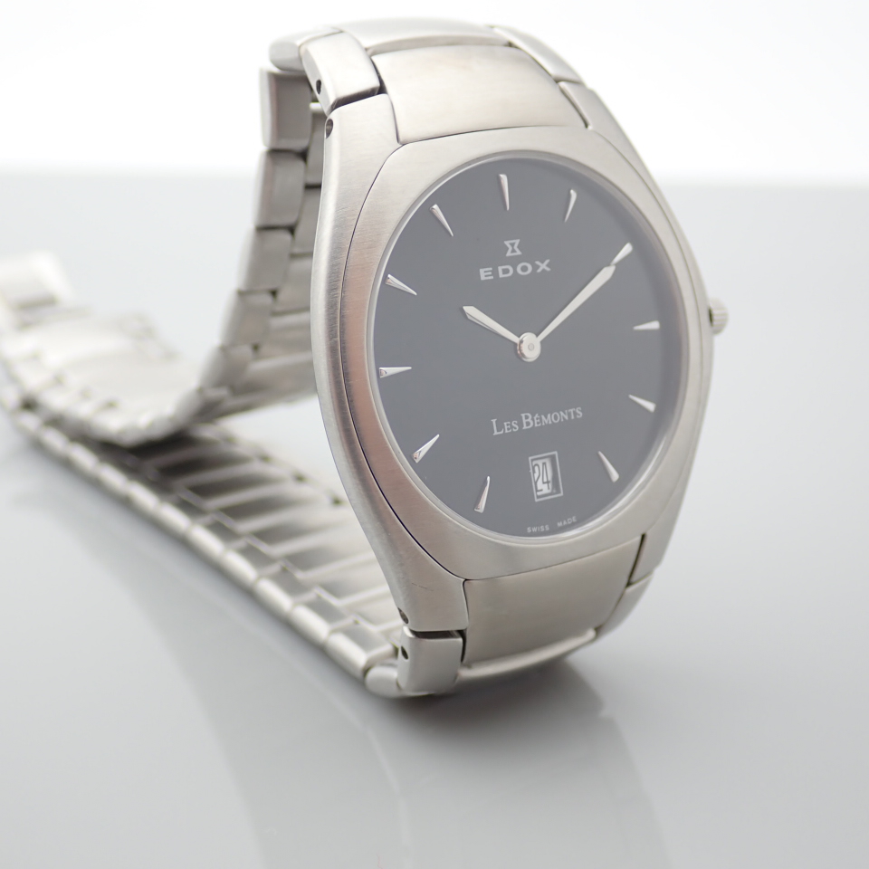 Edox / Date - Date World's Slimmest Calendar Movement - Unisex Steel Wrist Watch - Image 4 of 6