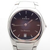 Edox / Date - Date World's Slimmest Calendar Movement - Unisex Steel Wrist Watch