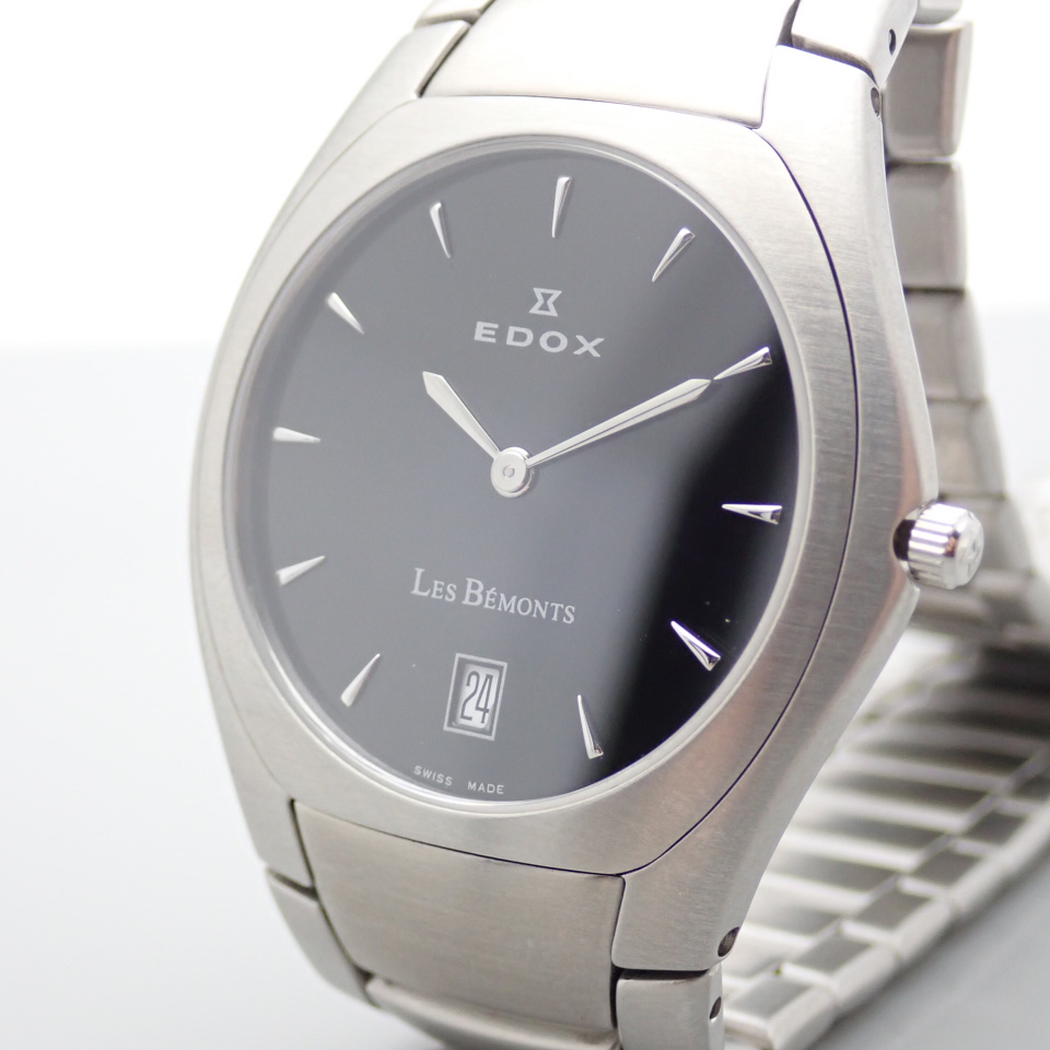 Edox / Date - Date World's Slimmest Calendar Movement - Unisex Steel Wrist Watch - Image 6 of 6