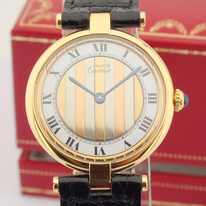 Cartier / Must De - Lady's Gold-plated Wrist Watch