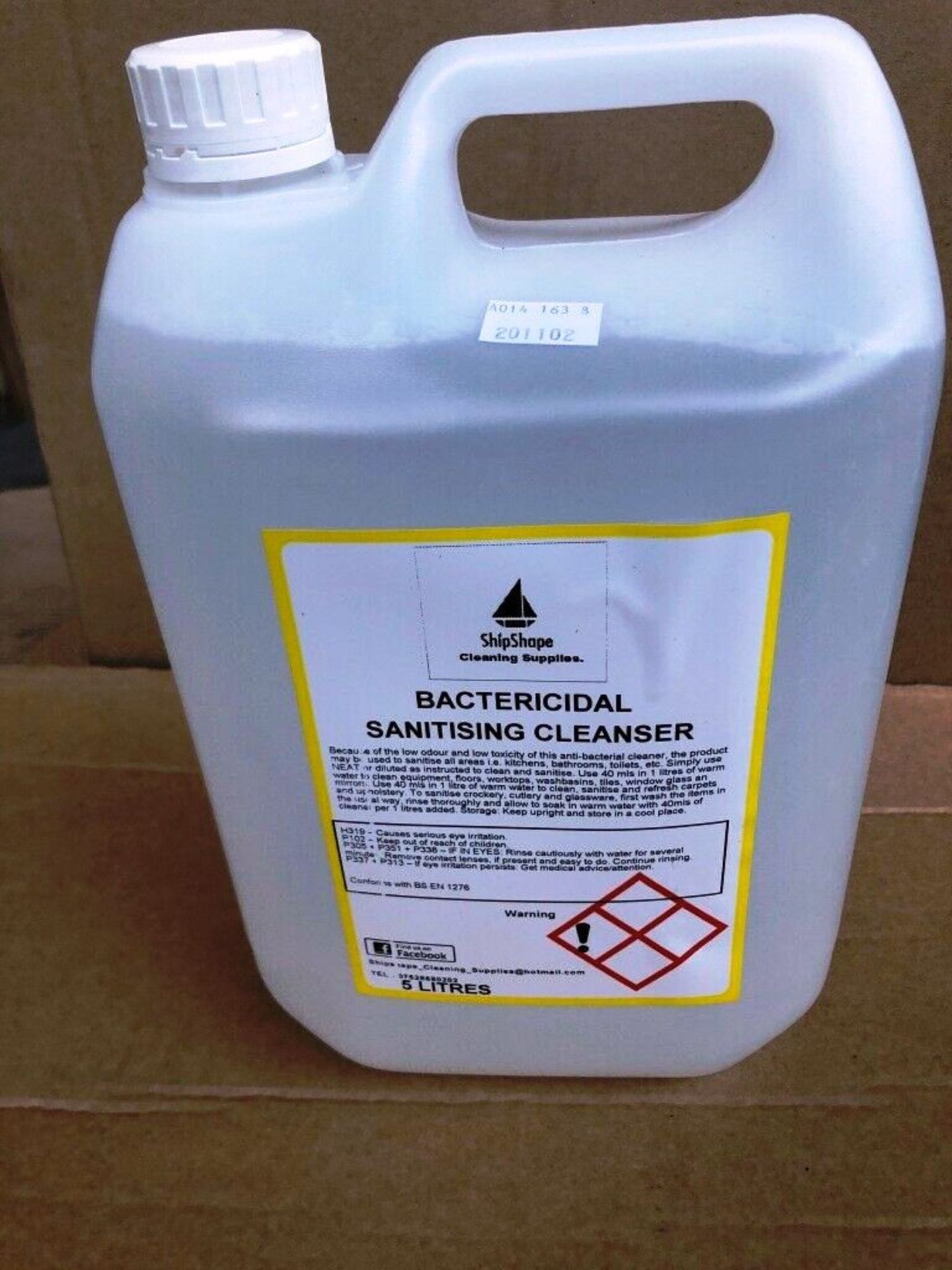 4 X 5 L Bactericidal Sanitiser Cleaner Concentrate No Vat On Lots - Image 2 of 2