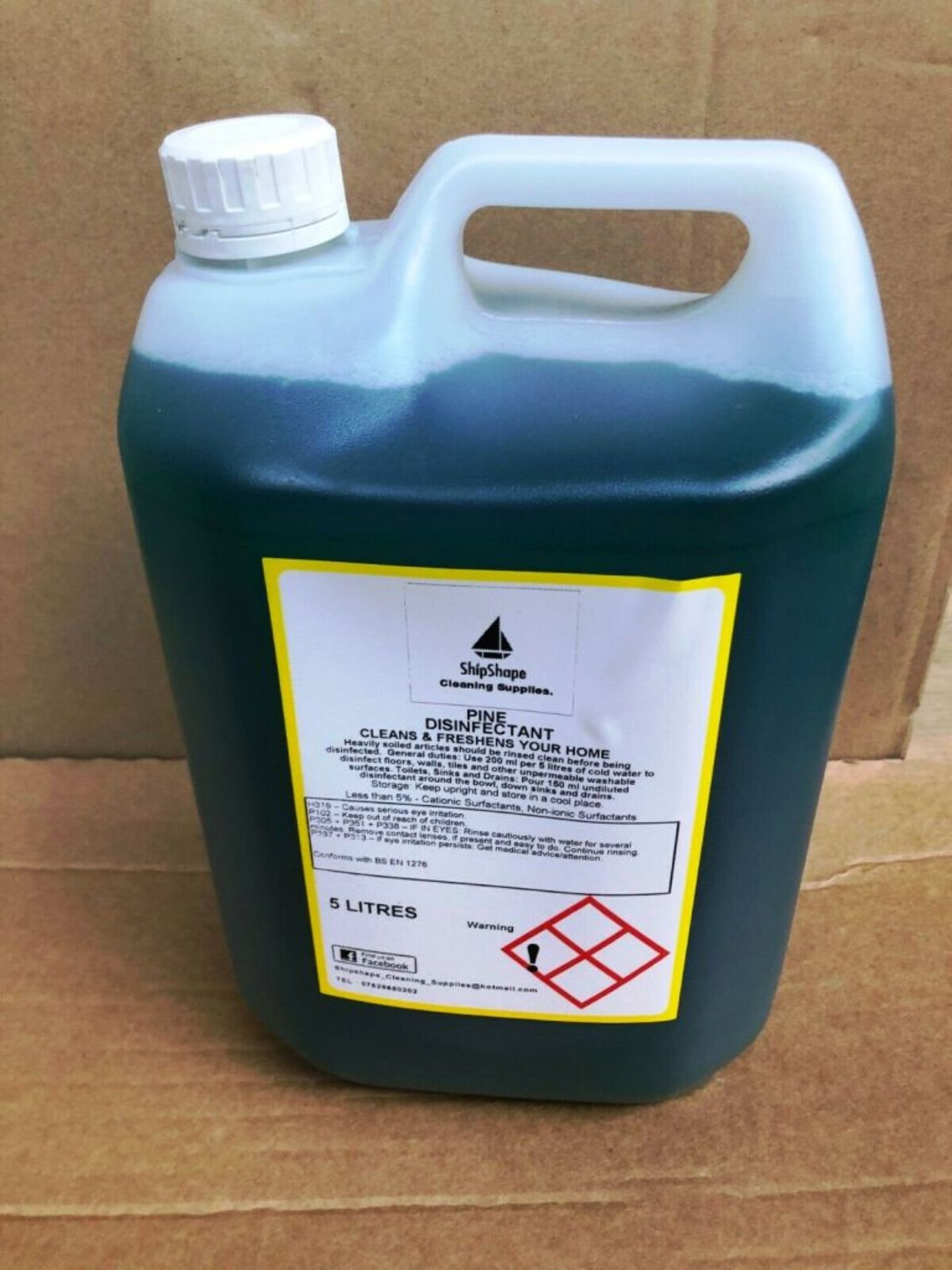 8 X 5L Bottles Of Industrial Strength Pine Disinfectant