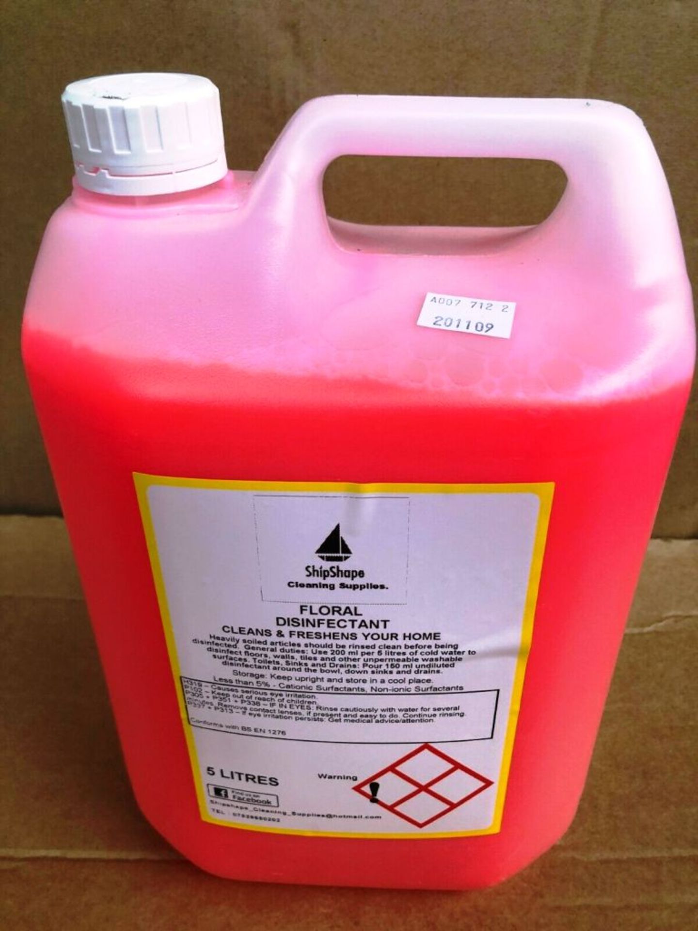 4 X 5L Bottles Of Industrial Strength Floral Disinfectant