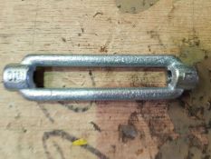 400 x 10mm galvanised turnbuckle bodies only.tapped left & right (forb10)