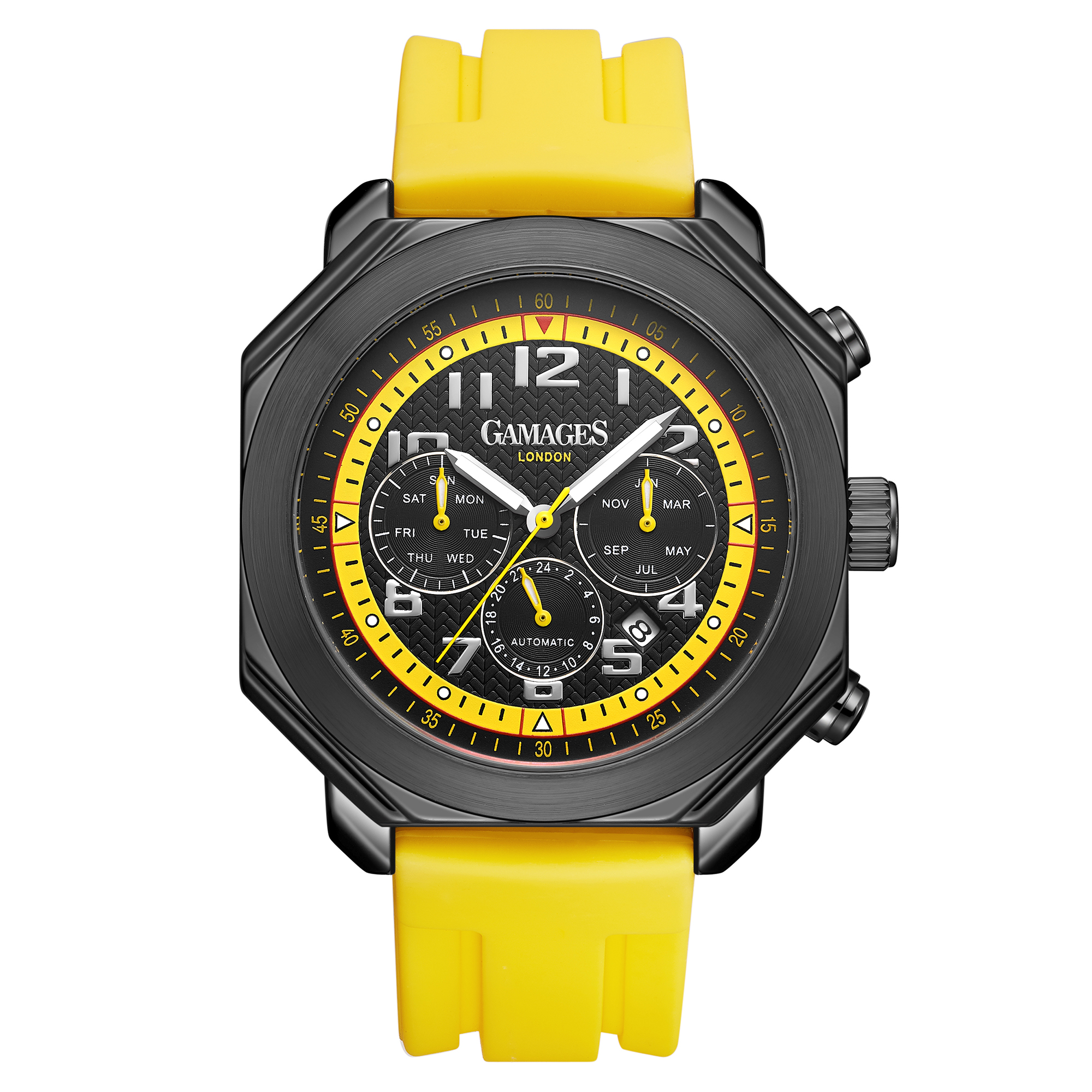 Ltd Edition Hand Assembled GAMAGES Contemporary Automatic Yellow – 5 Year Warranty & Free Delivery