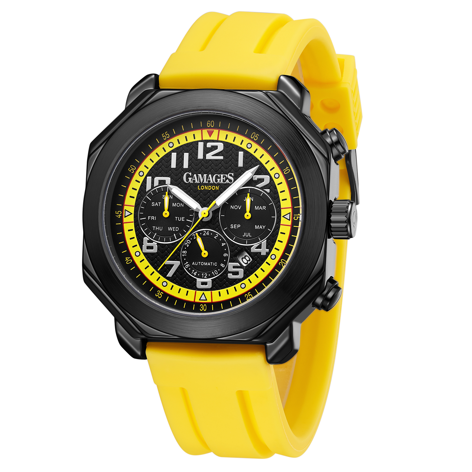 Ltd Edition Hand Assembled GAMAGES Contemporary Automatic Yellow – 5 Year Warranty & Free Delivery - Image 5 of 5