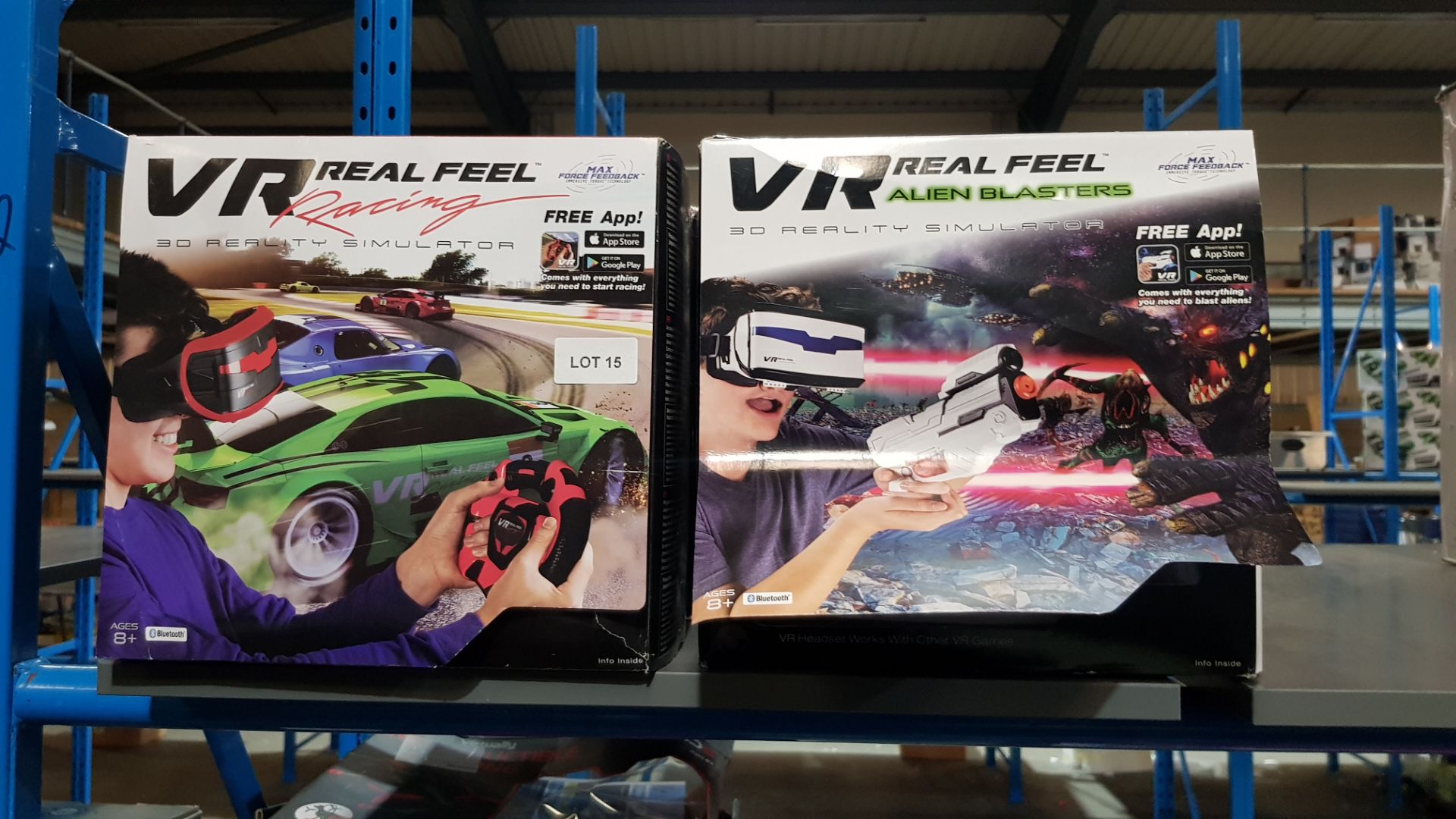 9 Items - 5 X VR Real Feel Racing & 4 X VR Real Feel Alien Blaster