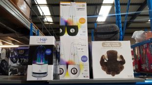 9 Items - Mixed Speaker Lot To Include 3 X He Aqua Speaker, 4 X He Lightshow Water Speakers &...