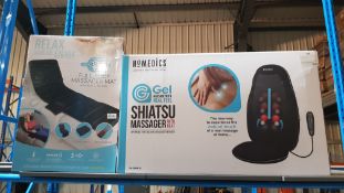 2 Items - 1 X Homedics Gel Shiatsu Massager With Heat & 1 X Well Being Full Body Massager Mat