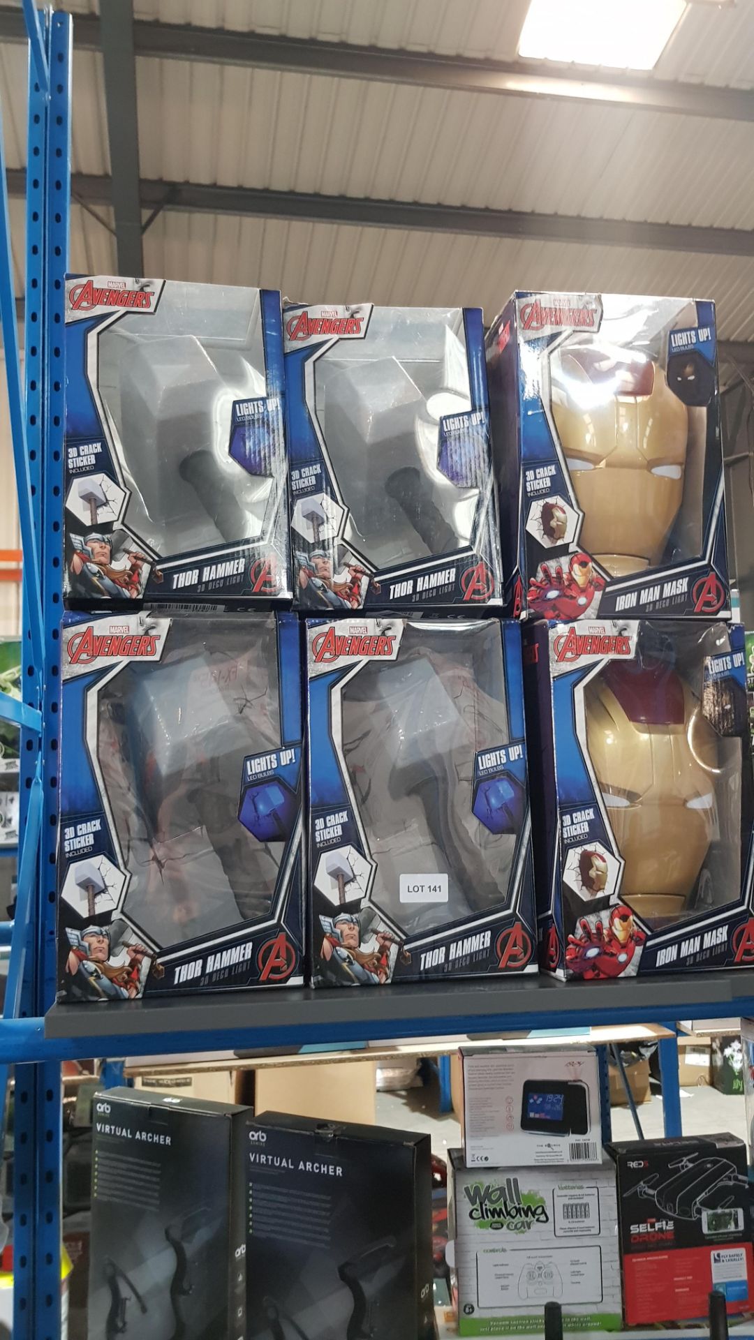 6 X Mixed Style Marvel Avengers 3D Deco Light