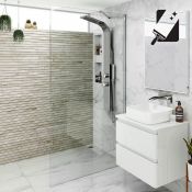 NEW (M84) 1000mm - 8mm - Premium EasyClean Wetroom Panel. RRP £349.99.8mm EasyClean glass - Ou...