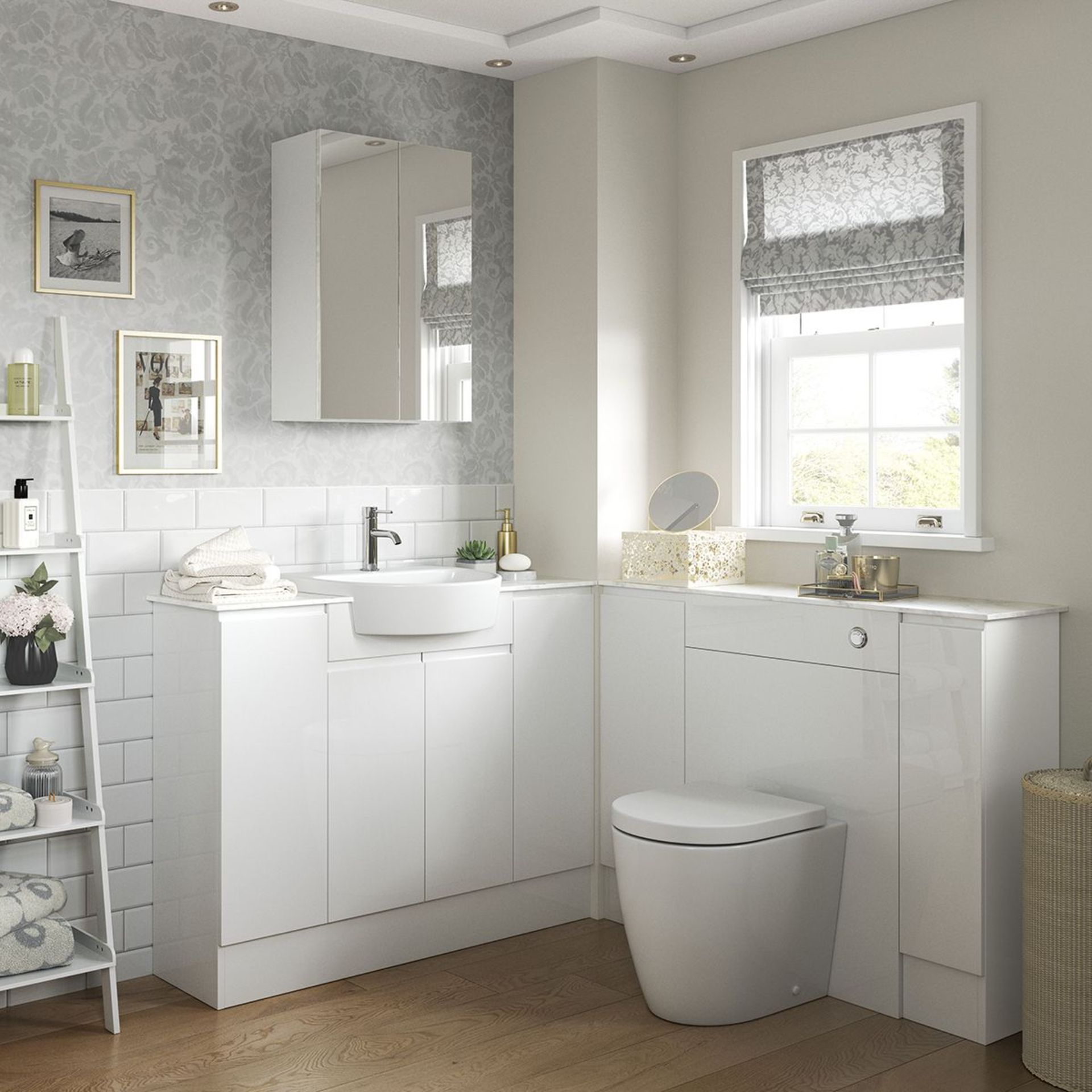 NEW (L101) Valesso White Gloss Vanity Unit 600mm. RRP £305.00. Finished in White Gloss Adju... - Image 3 of 3
