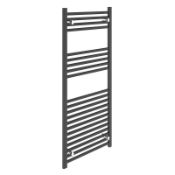 NEW (N98) 1200x500mm Straight Towel Warmer Anthracite. 1756 BTU, 515 WATT OUTPUT, BAR DIAMETE...