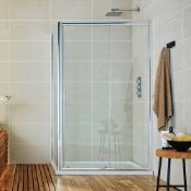 NEW (L79) Scudo 1400x900mm Sliding Shower Door Enclosure. RRP £473.99. 6mm toughened safety gl...