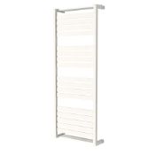 NEW (M175) LORETO VERTICAL WATER TOWEL WARMER 1300 X 500MM WHITE. Innovative 'C' shape design w...