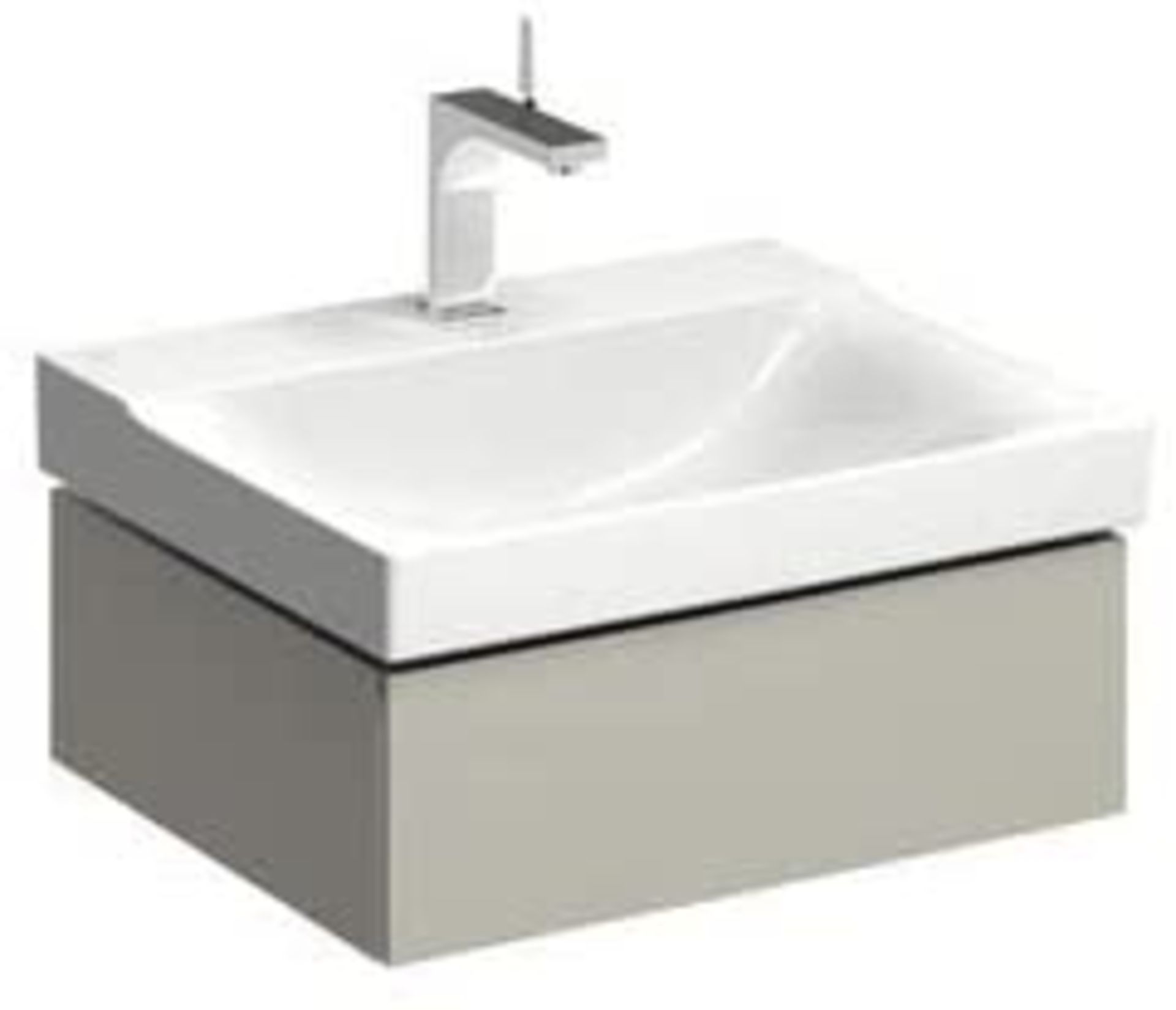 New Keramag 580Mm Xeno Greige Matte Vanity Unit. Rrp £1,062.99.Keramag Xeno 2 Vanity Unit 580... - Image 2 of 2