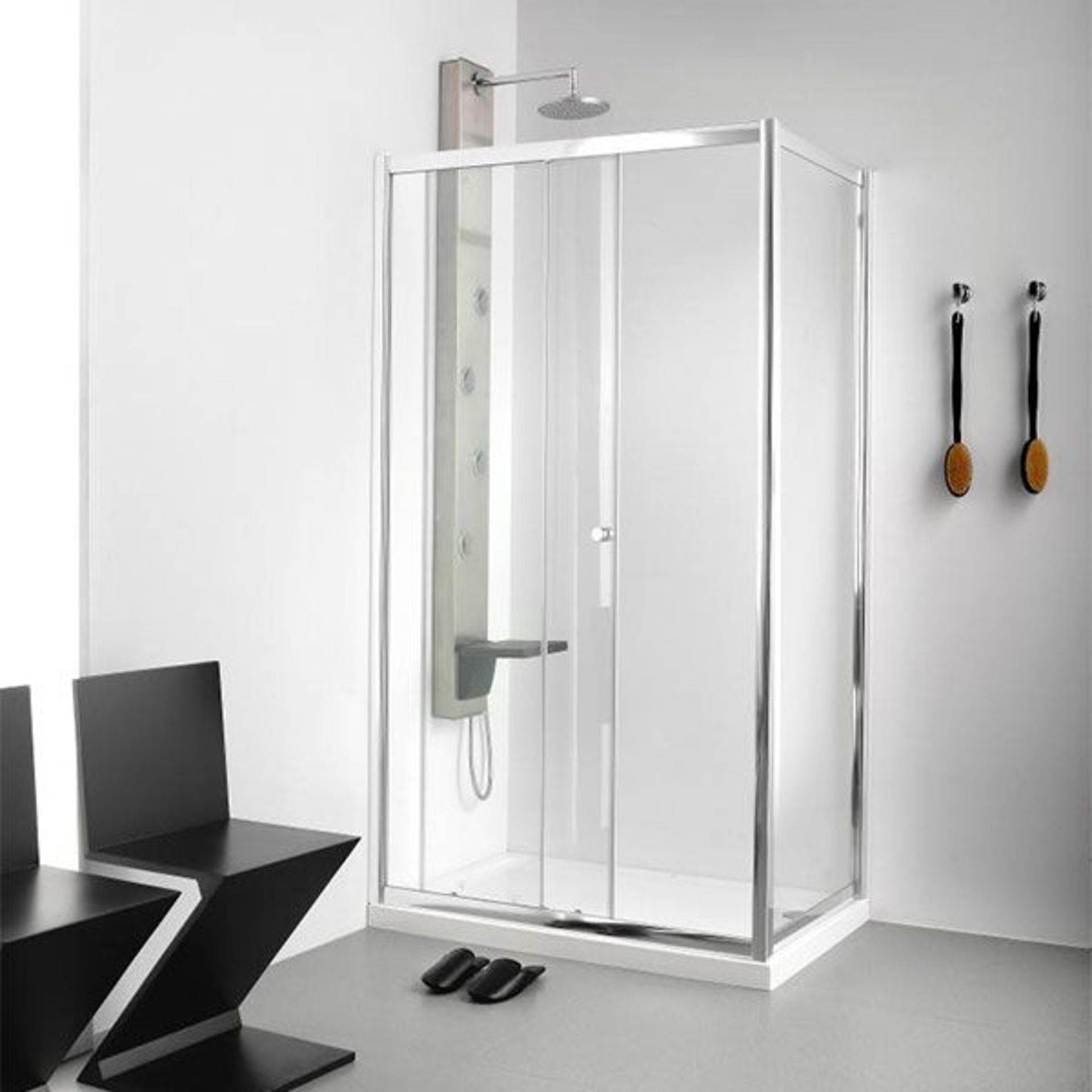 NEW (N53) Porcelanosa Inter 9 Sliding Shower Door. The Inter Shower Enclosure Series is equippe... - Image 2 of 2