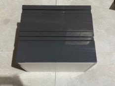 NEW (H109) 600mm Terra Anthracite Wall Hung Vanity Unit. Sharply stylish furniture with an inte...