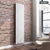 New & Boxed 1800X480mm Gloss White Double Flat Panel Vertical Radiator. Rrp £499.99. Ara8/1800...