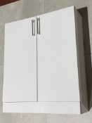 NEW (H148) Volta 710mm Floor Standing 2-Door Vanity Unit with Basin Wide - White Gloss. RRP £...