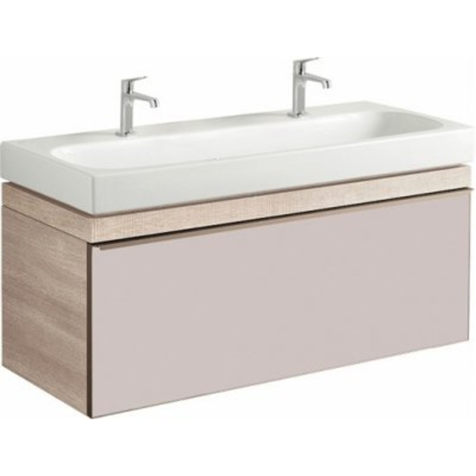 New & Boxed Keramag Citterio 1184mm Natural Beige/Oak Vanity Unit. Rrp £1,495.99. 835120+E5454... - Image 4 of 4