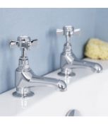 NEW (K261) Synergy Henbury KC Cross Bath Taps. RRP £193.33. Soft round edges to give your room...
