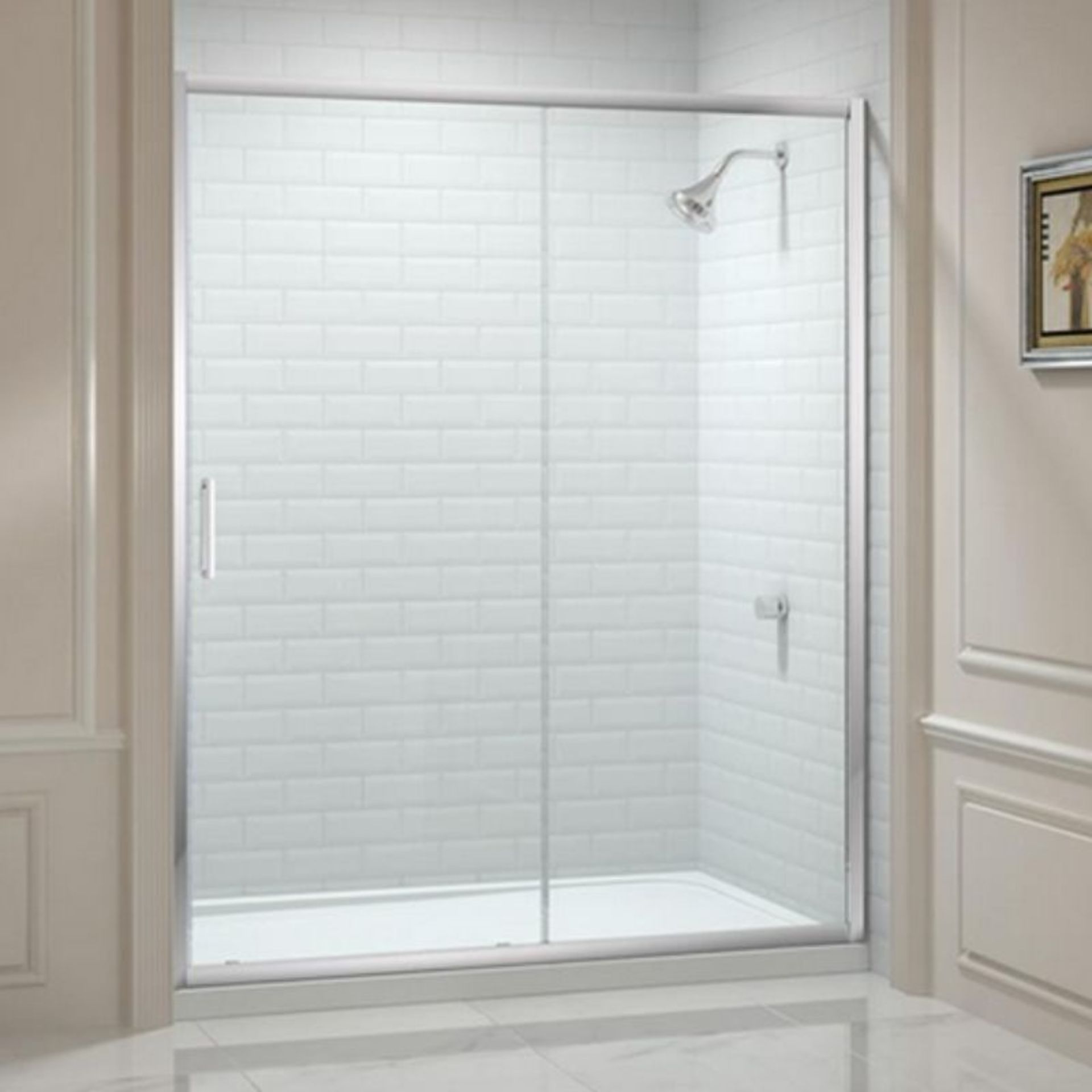 New (O38) New 1700mm - 6mm - Sliding Door Shower Enclosure. Rrp £763.99.6mm Safety Glass Full...