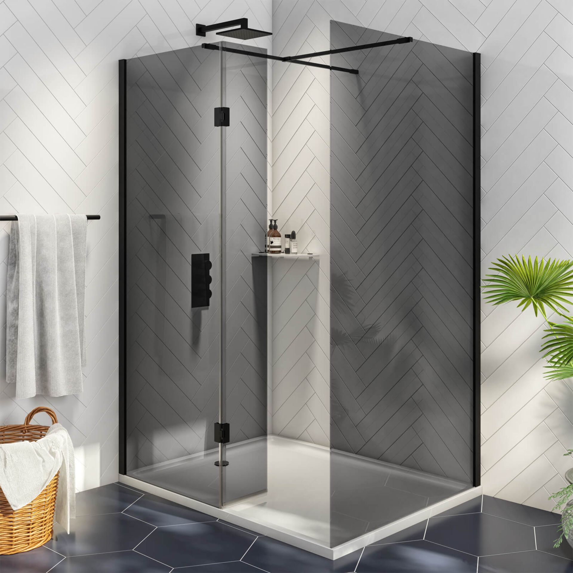 New (O37) S8 Mono Wetroom Panel 700mm With 275 Return. Rrp £380. 2000mm In Height 8mm Toughen... - Image 2 of 2
