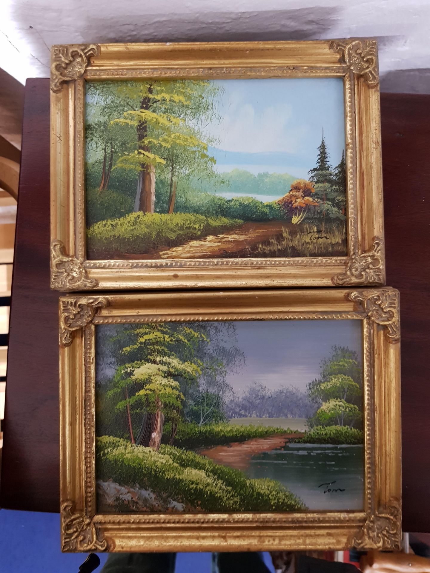 Vintage Country Scene Oil Paintings