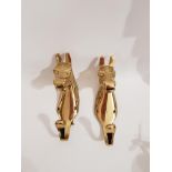 Brass Horse's Heads Coat Hooks