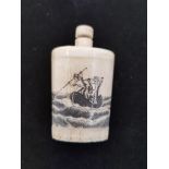 Vintage Scrimshaw Perfume Pot