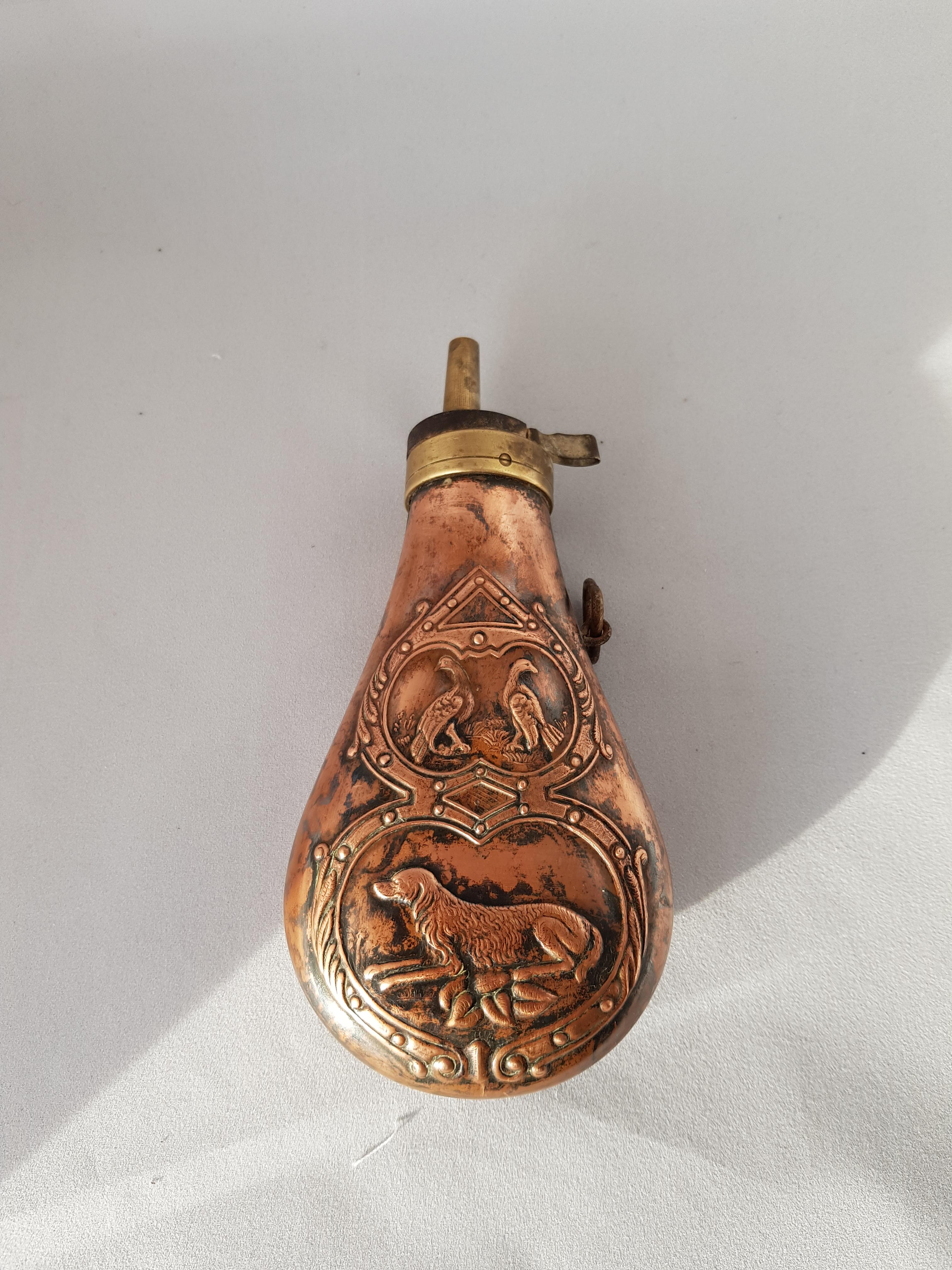 Copper Gunpowder Flask - Image 2 of 2