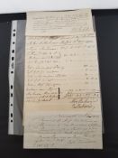1800's handwritten paper Ephemera