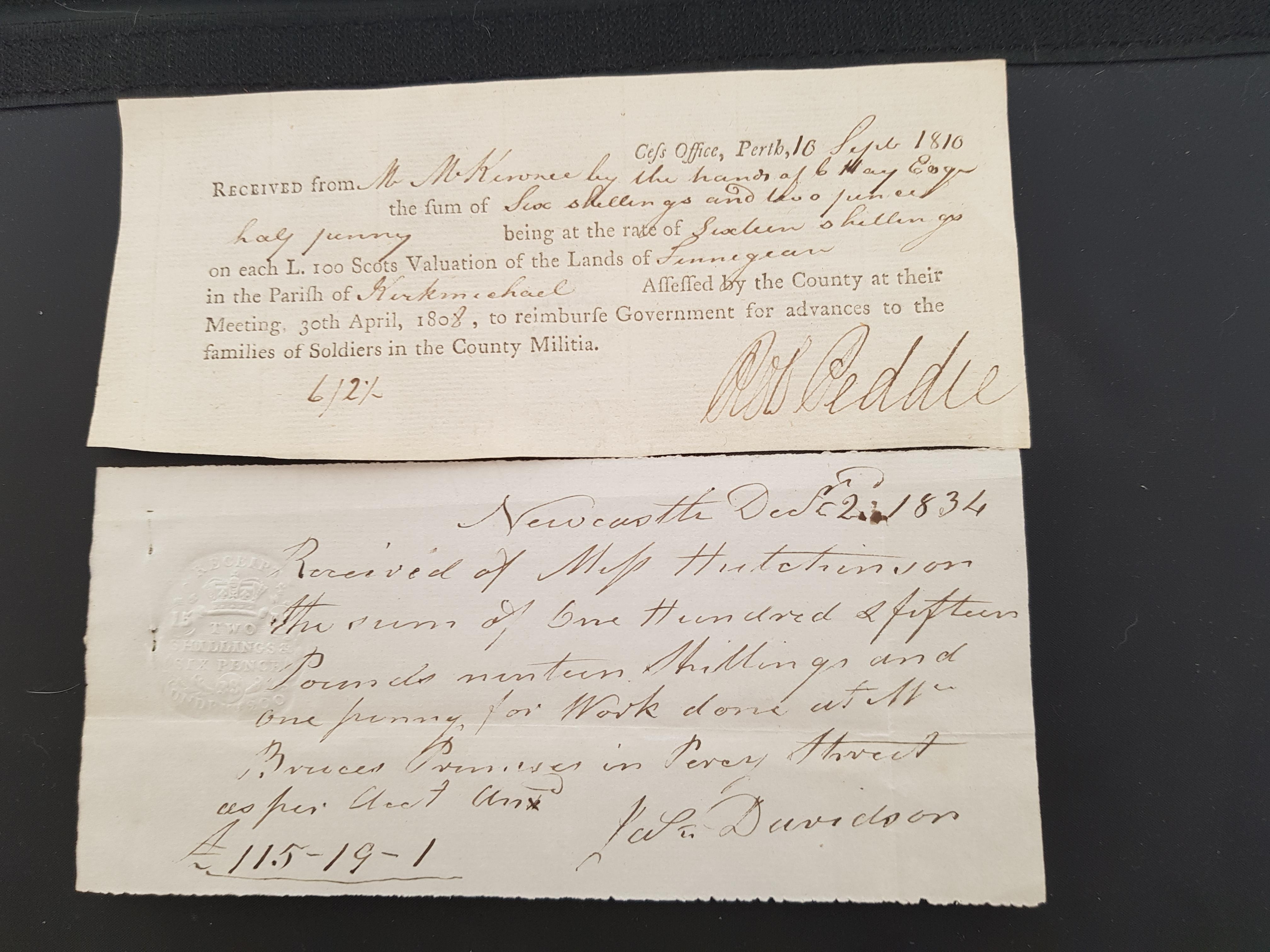 1800's handwritten paper Ephemera - Image 2 of 6
