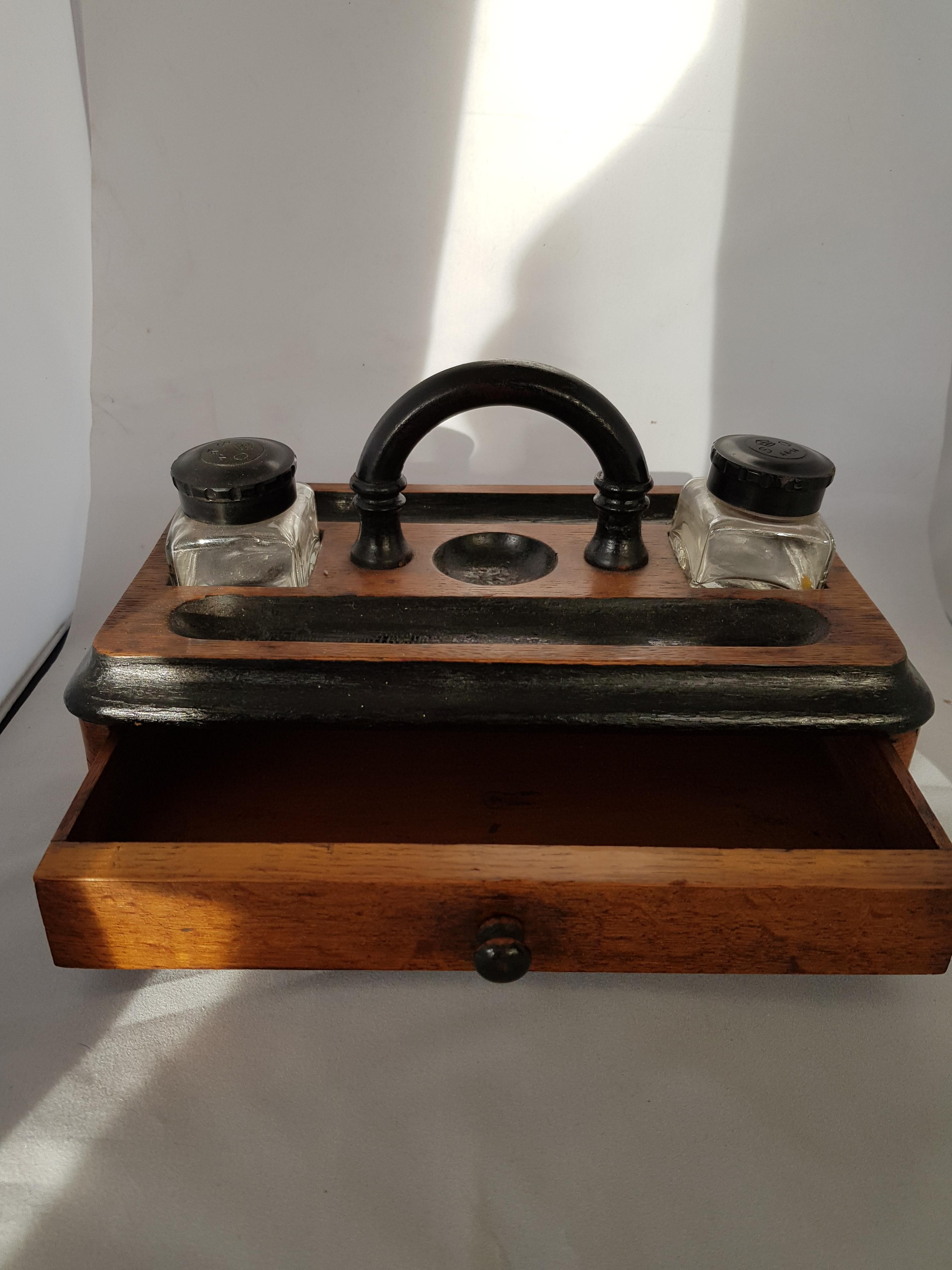 Edwardian Desk Stand With Drawer - Image 2 of 3