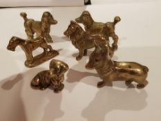 Brass Small Dog Figures