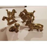 Brass Small Dog Figures