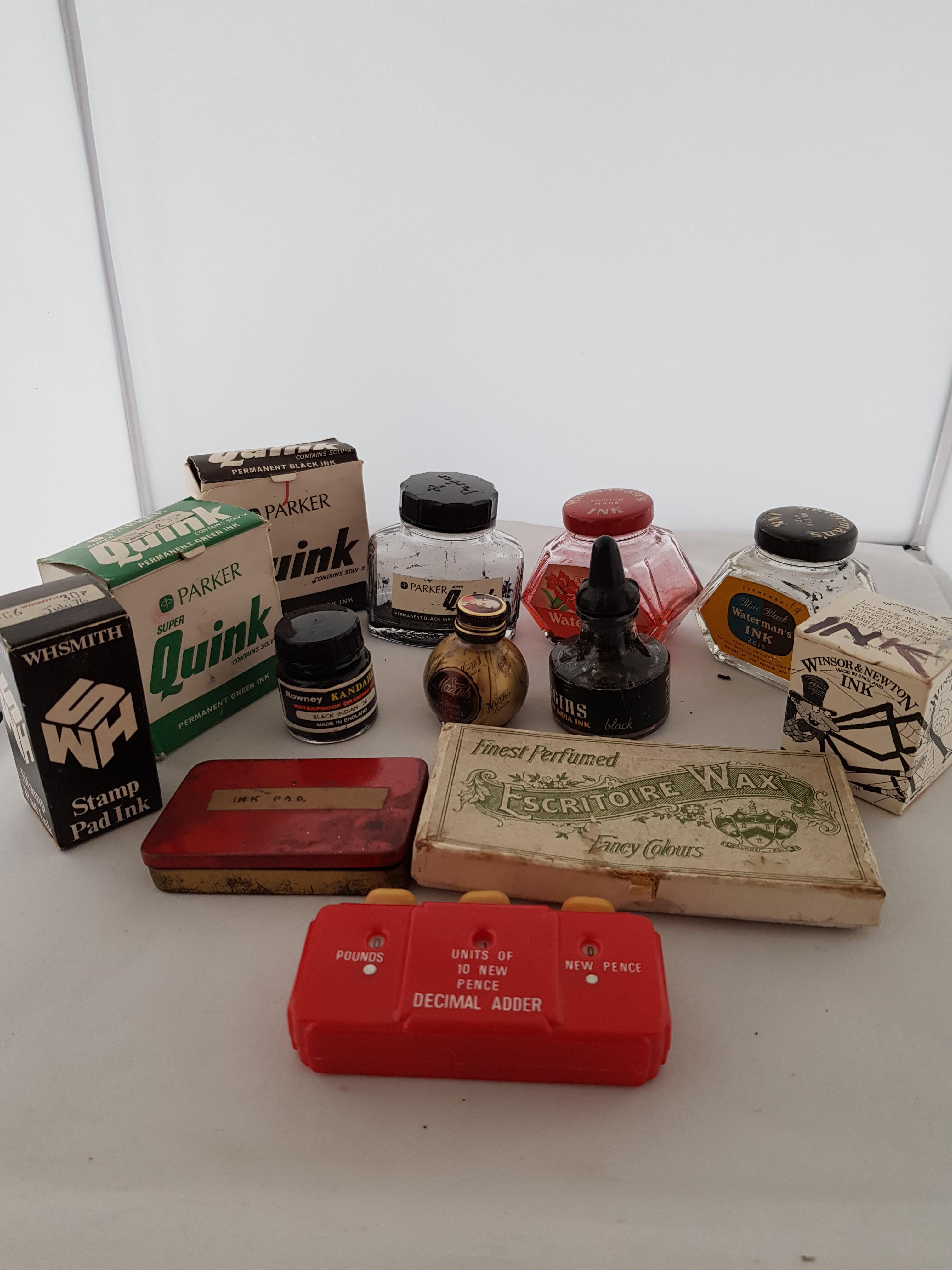 Vintage Ink Bottles and collectables